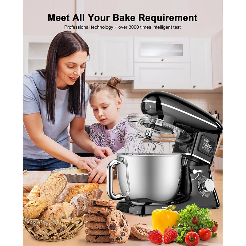 220v Powerful Stand Mixer Electric Blender Automatic Timing
