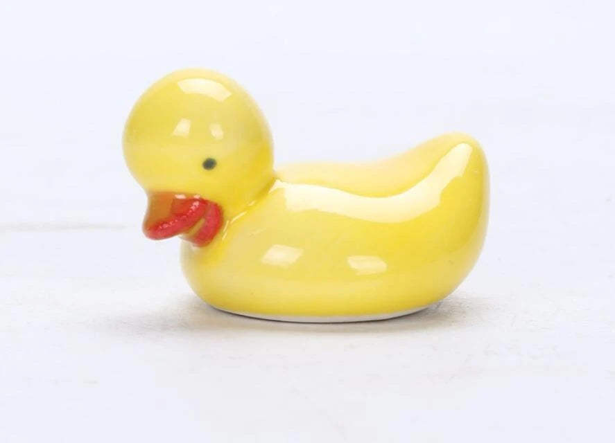 1-5pcs Funny Duck Ceramic Crafts Chopstick Shelf Resturant