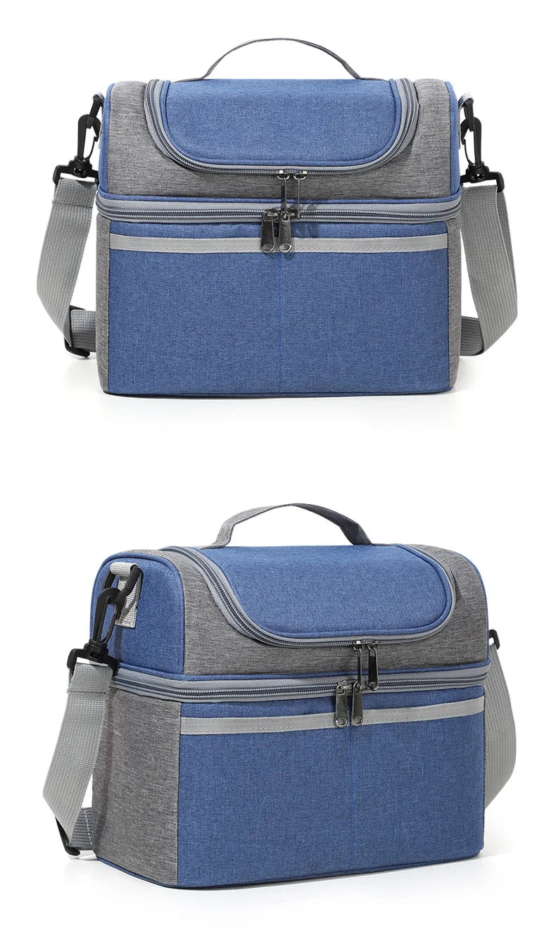 Oxford Large Capacity Cooler Bag Waterproof Zipper Thermal