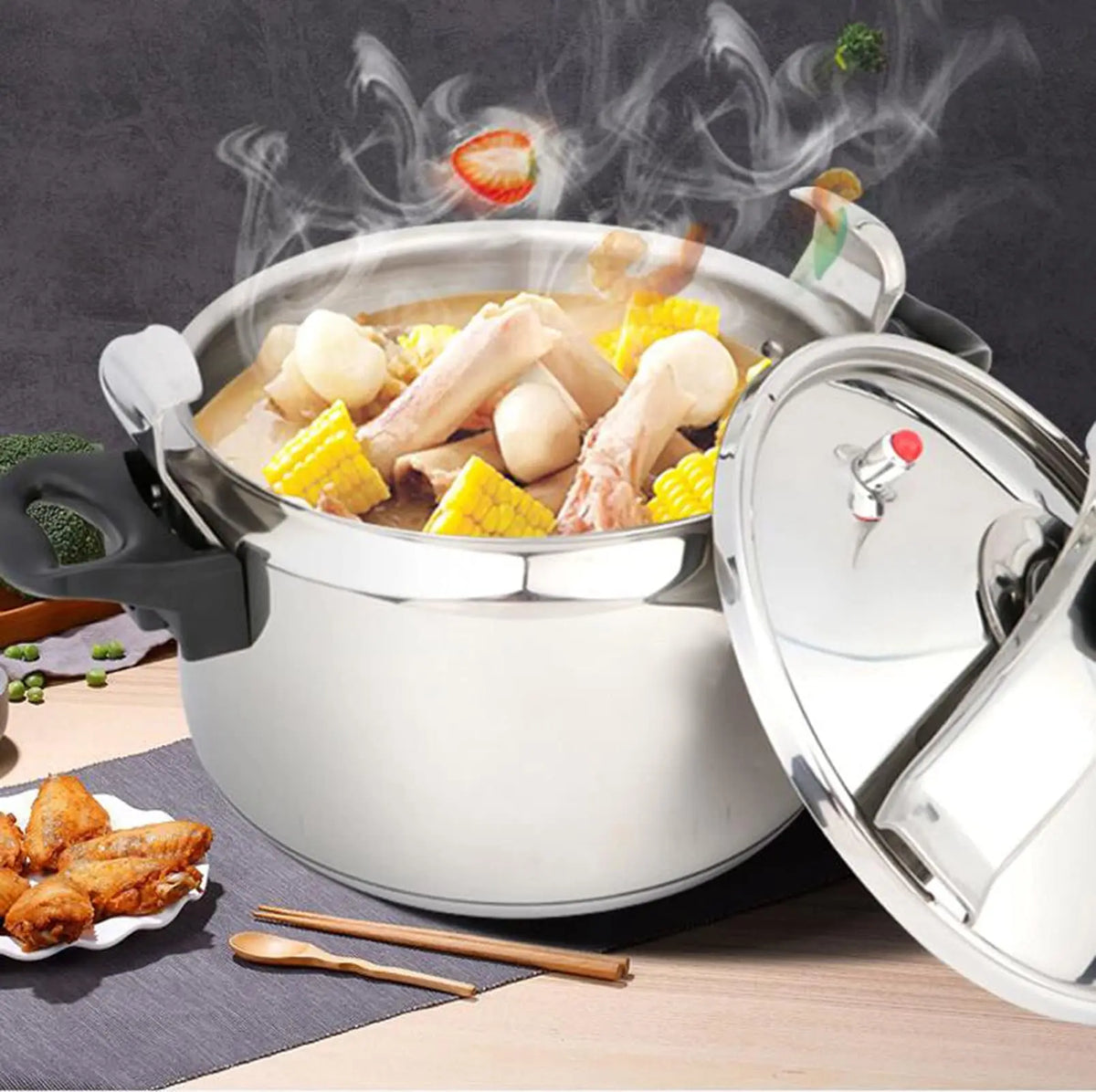 3-In-1 Safety Commercial Pressure Cooker Explosion-Proof Valve &
