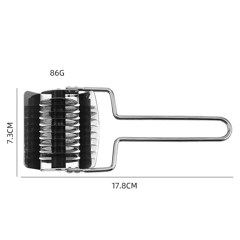 Stainless Steel Noodle Lattice Roller Dough Cutter Pasta