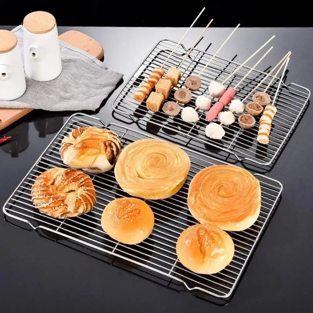 Stainless Steel Cooling Rack Non-Stick Silver Bbq Tray