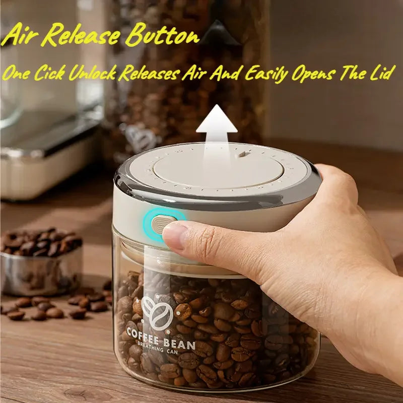500/1100/1700 Coffee Beans Vacuum Sealed Tank Glass Food