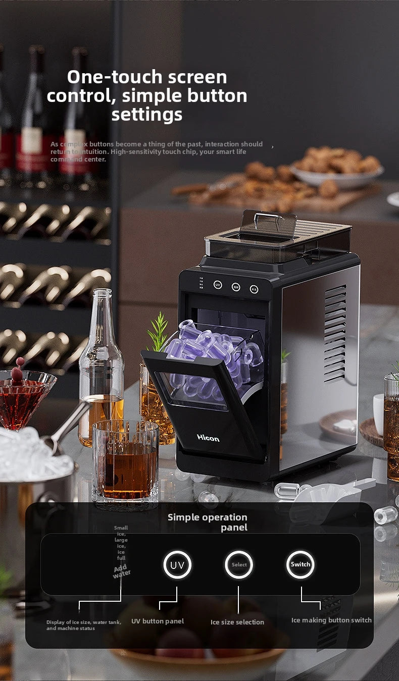 15kg Automatic Ice Maker Machine Compact Mini Dorm/Office/Home
