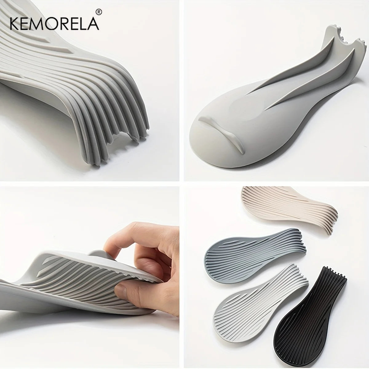 1pcs Silicone Spoon Holder Spoon Rest Utensil Heat