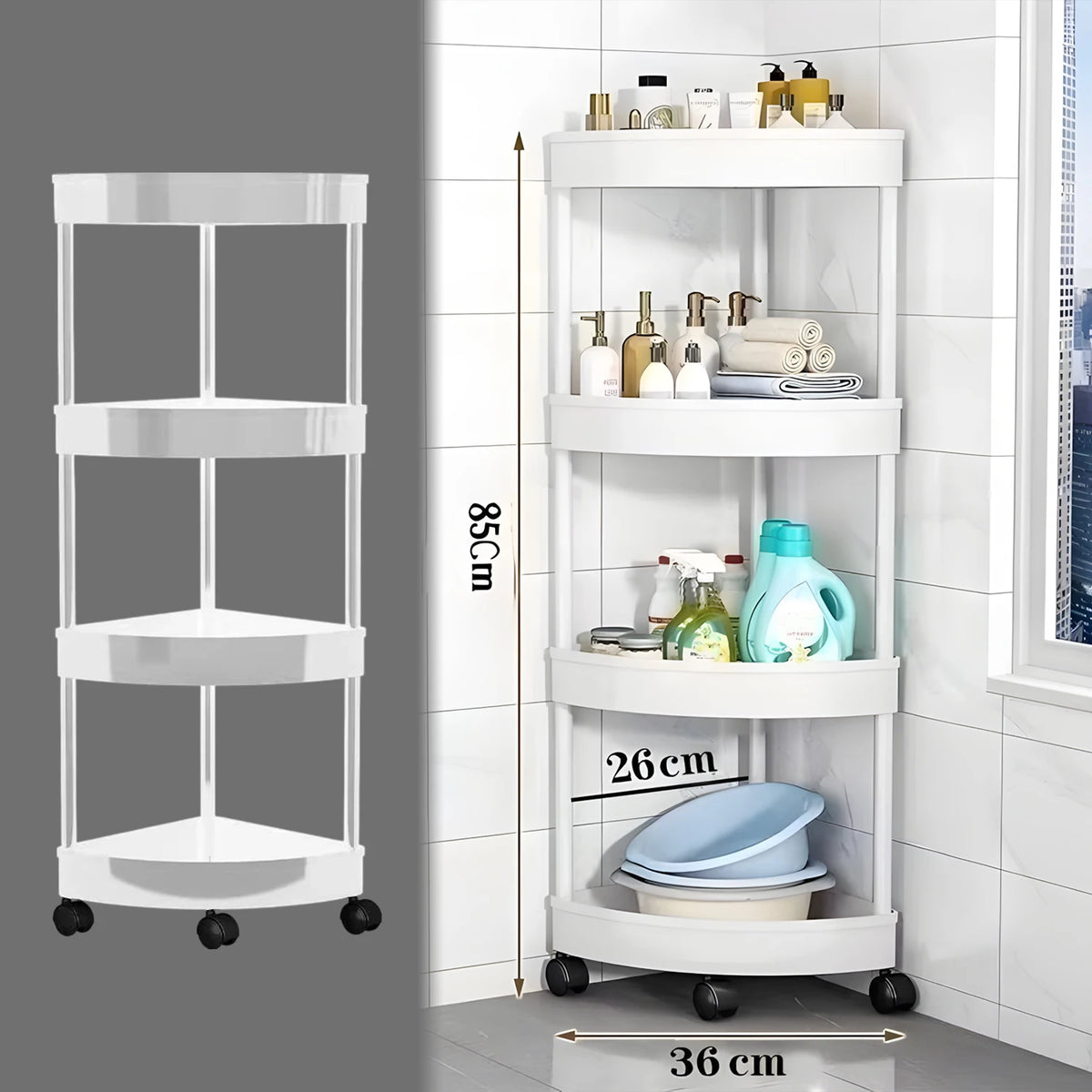 Swivel Wheels Small Cart Shelf Snacks Racks Trolley
