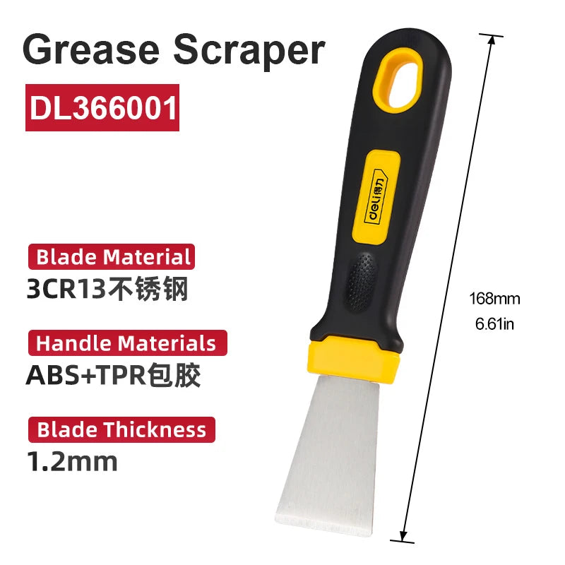 5inch 2mm Thick Grease Scraper Straight/Curved Edge 3cr13