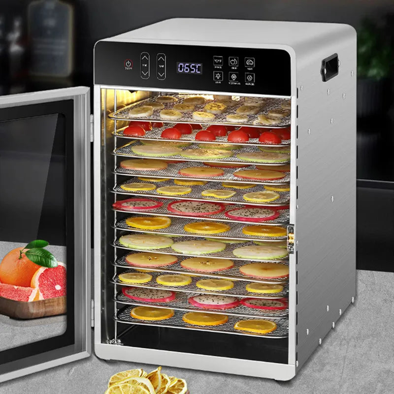 Smart Touch Screen Food Dehydrator 12 Layers Stainless