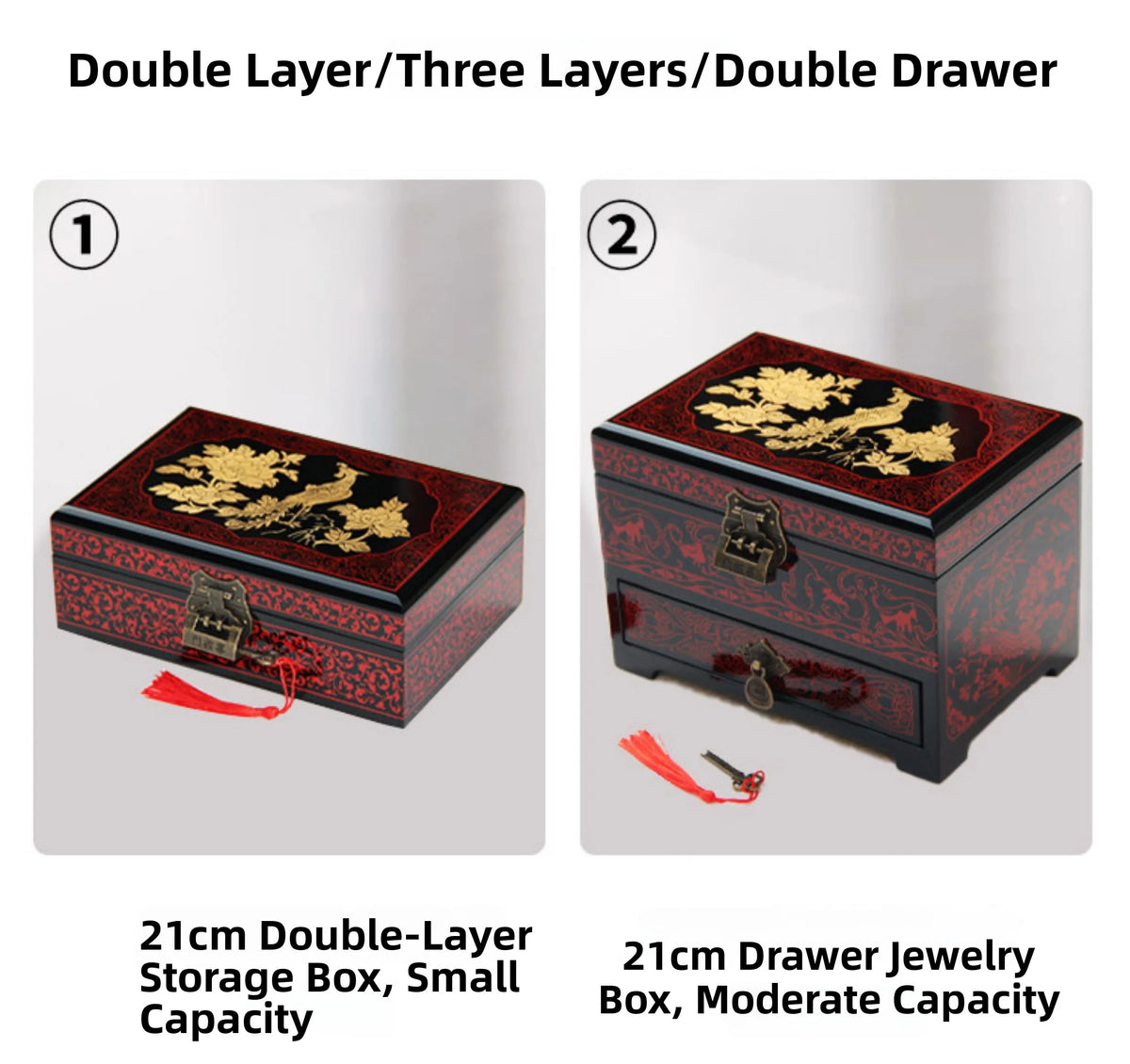 Chinese Style Wooden Lacquer Box Pu Er Tea