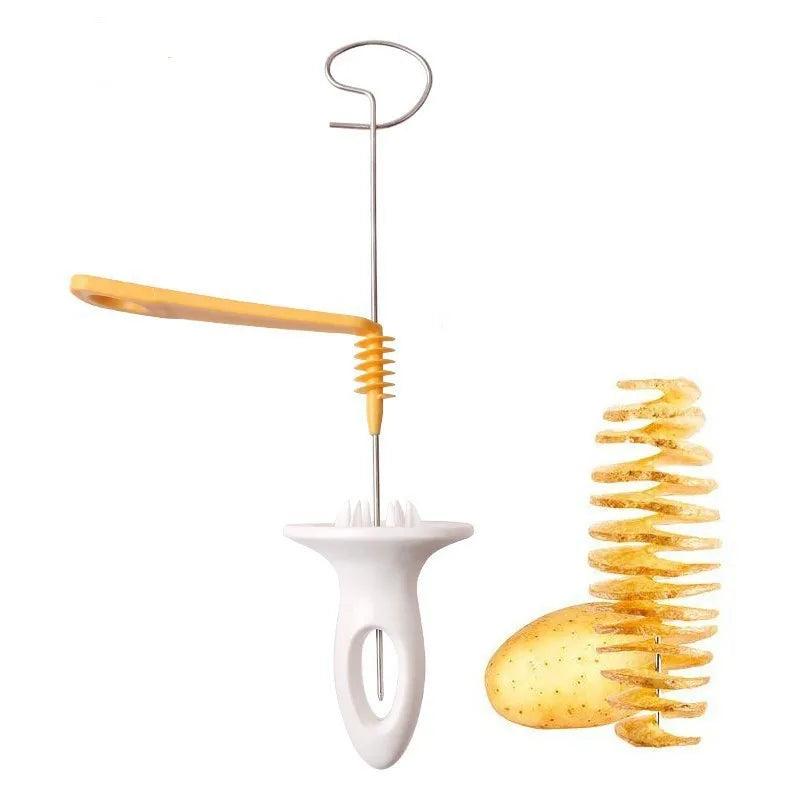 1set Stainless Steel Plastic Rotate Potato Slicer Twisted