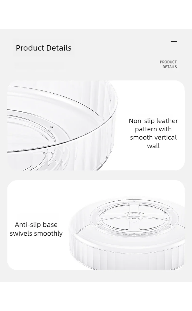 360 Rotating Tray Lazy Susan Fridge Organizer Turntable