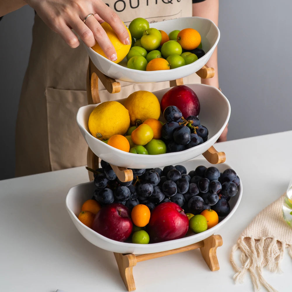 Layer Fruit Plate Living Room Plastic Snack Dish