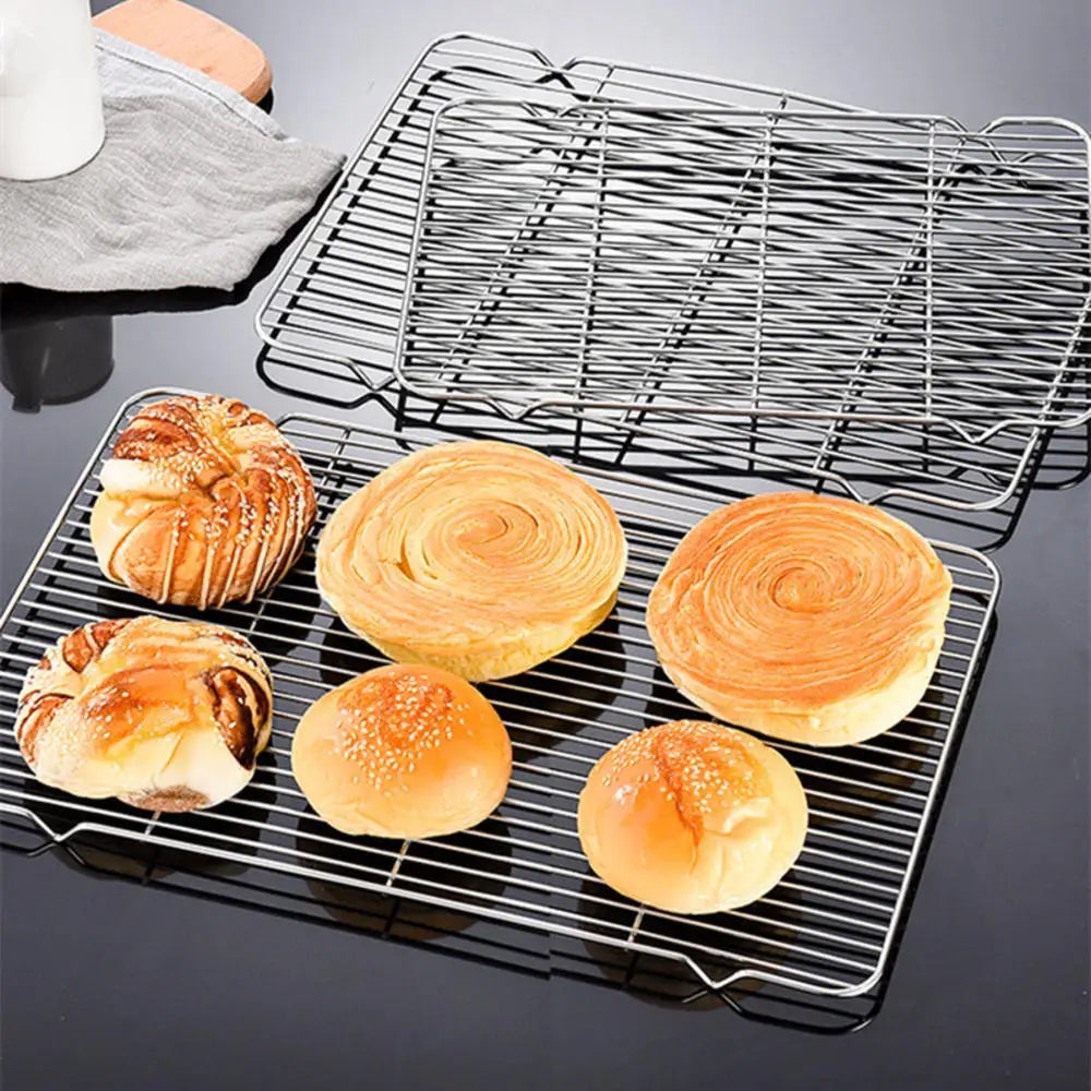 Nonstick Metal Cake Cooling Rack Grid Net Baking