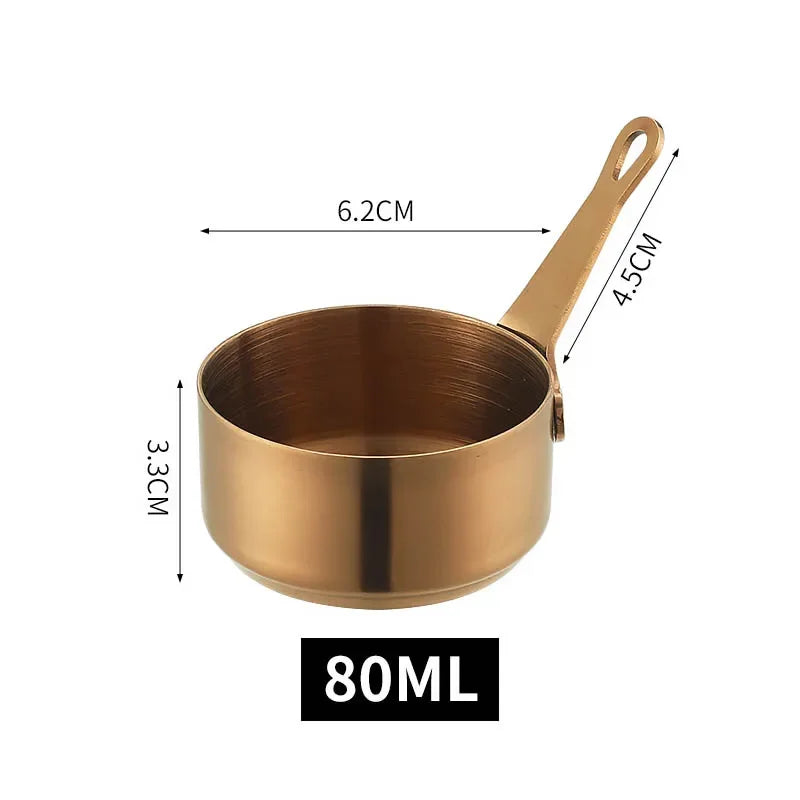 60/80/100ml Sauce Pan Pot Stainless Steel Nonstick Milk