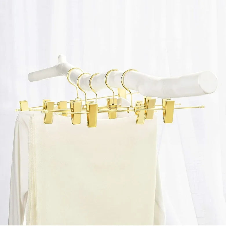 10-20pcs Metal Clothes Drying Rack Premium Shiny Gold