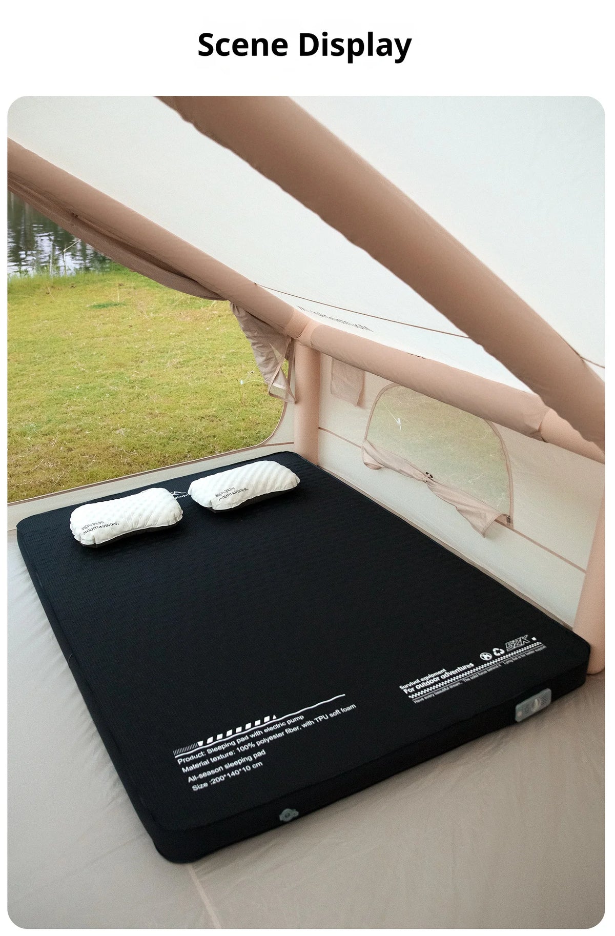 Thickened Sponge Pad Outdoor Mattress Integrated Air Pump