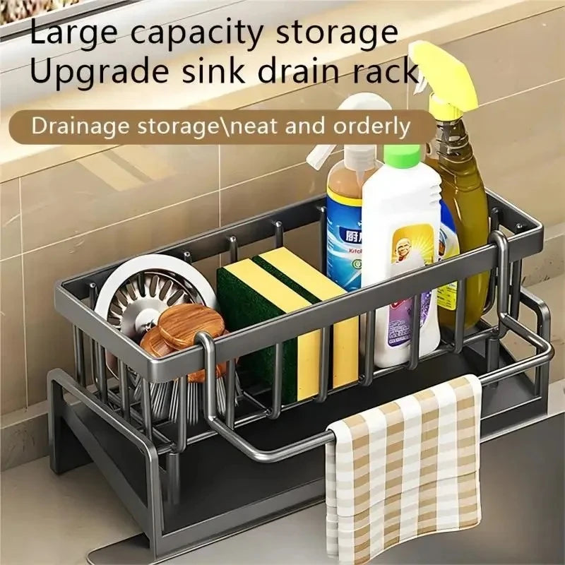 Multi-Functional Sponge Organizer Drainage & Storage Holds Dish