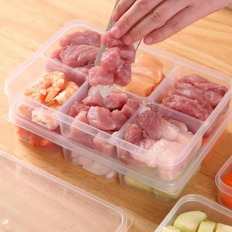 Transparent Grids Storage Box Refrigerator Large Capacity