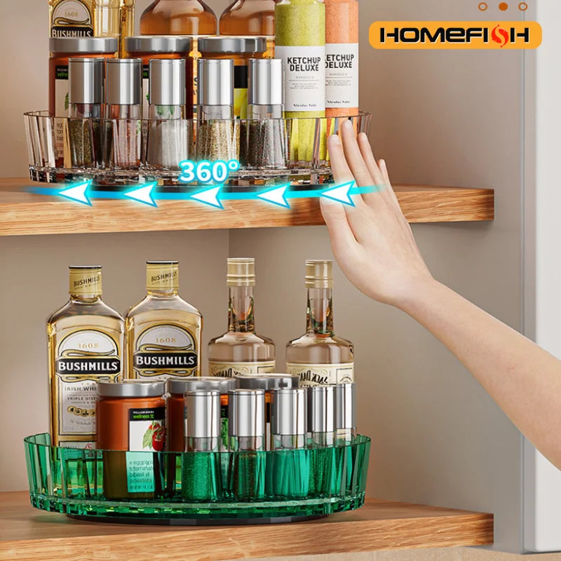 Rotating Countertop Storage Shelf Multi-Scene Organizer Stand