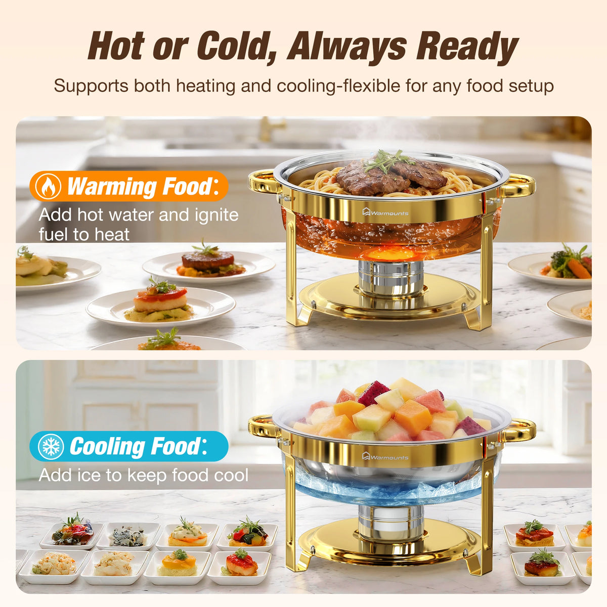 5qt Round Chafing Dish Buffet Chafing Dishes Buffet