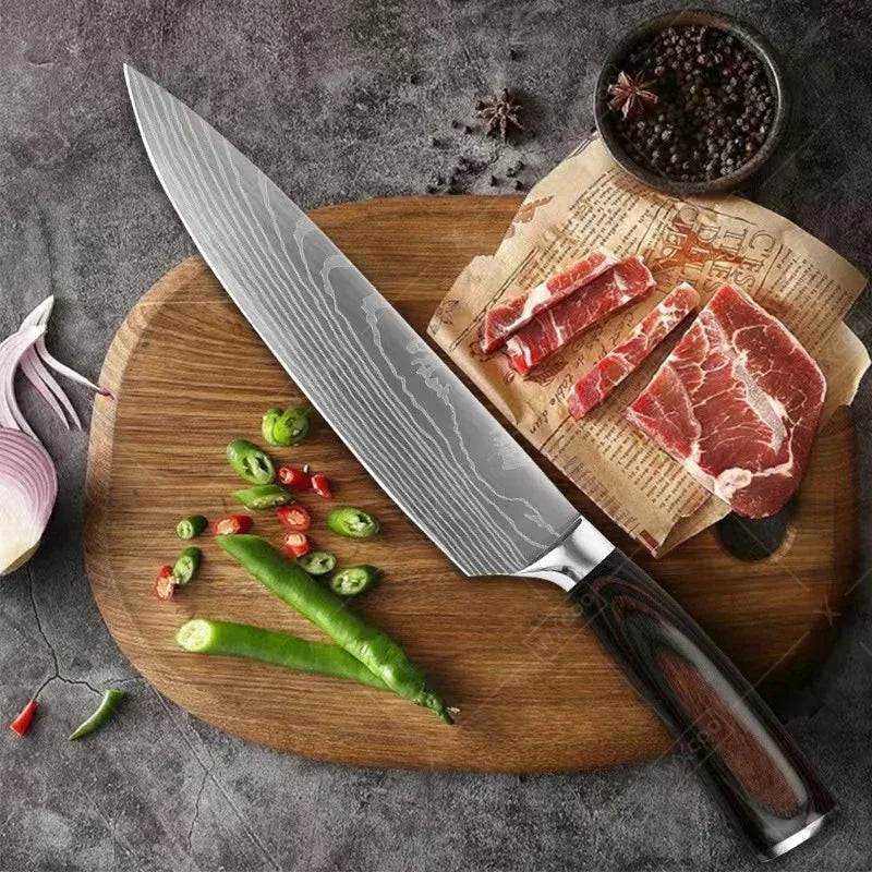 Wxcoo Damascus Pattern Chef Knife Professional Japanese Knives