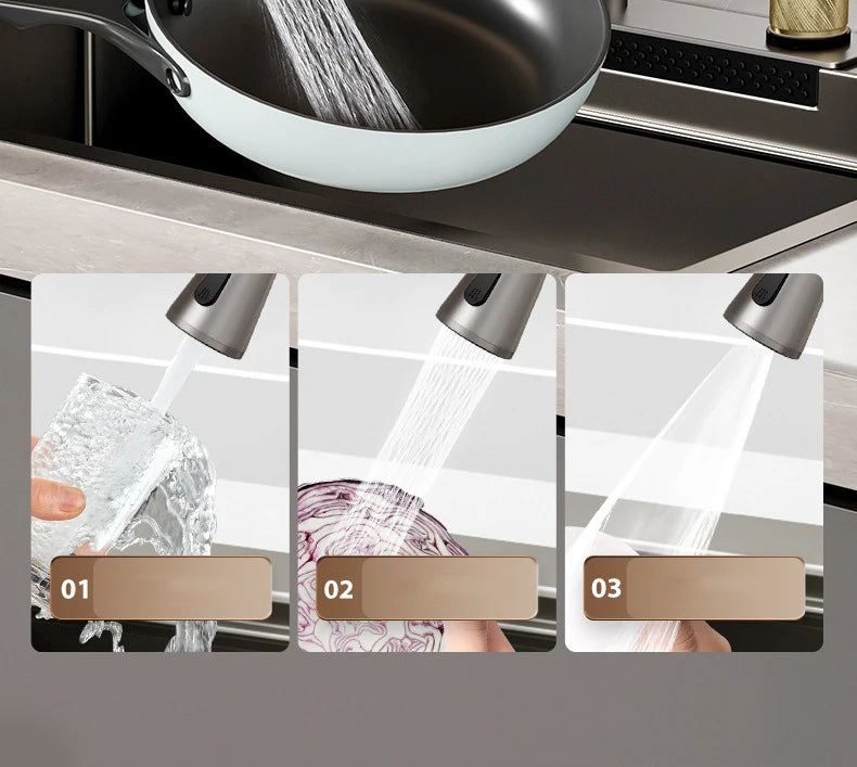 Black Nano Sink Waterfall Faucet Large Bowl Cup