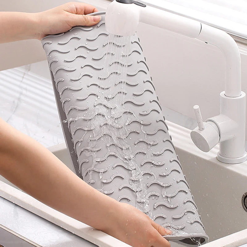 Silicone Dish Drying Mat Heat Resistant Foldable Non-Slip
