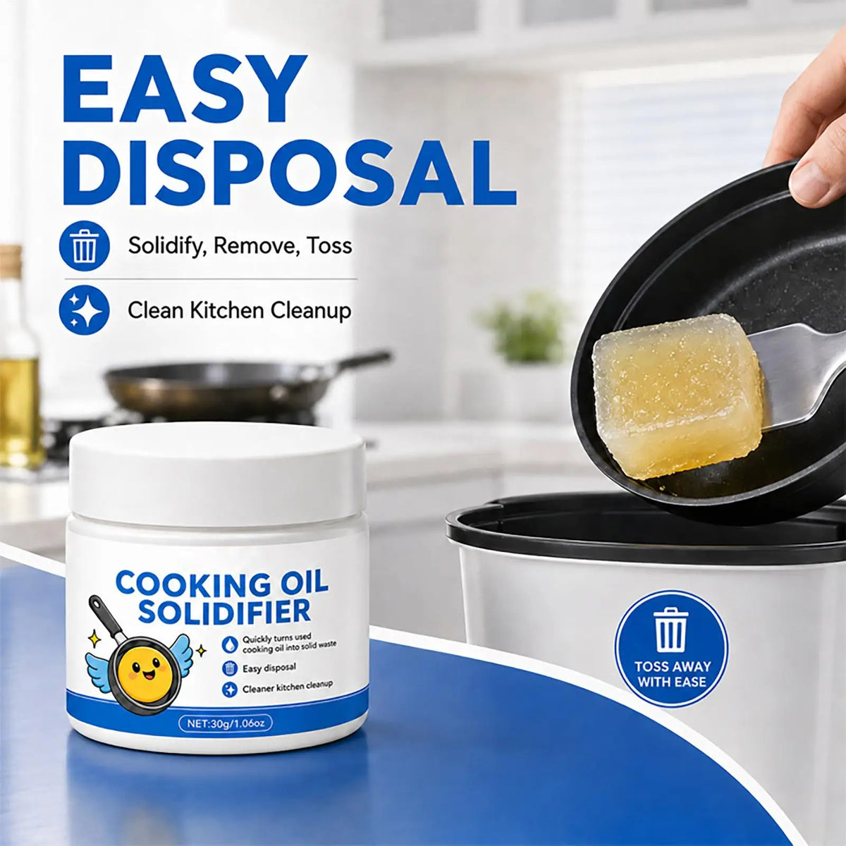 30ml Natural Oil Solidifier Powder Grease Cleaner Disposal