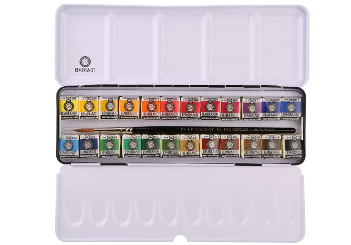 Rembrandt Artist Solid Watercolor Paint 48/36/24/12 Color Half