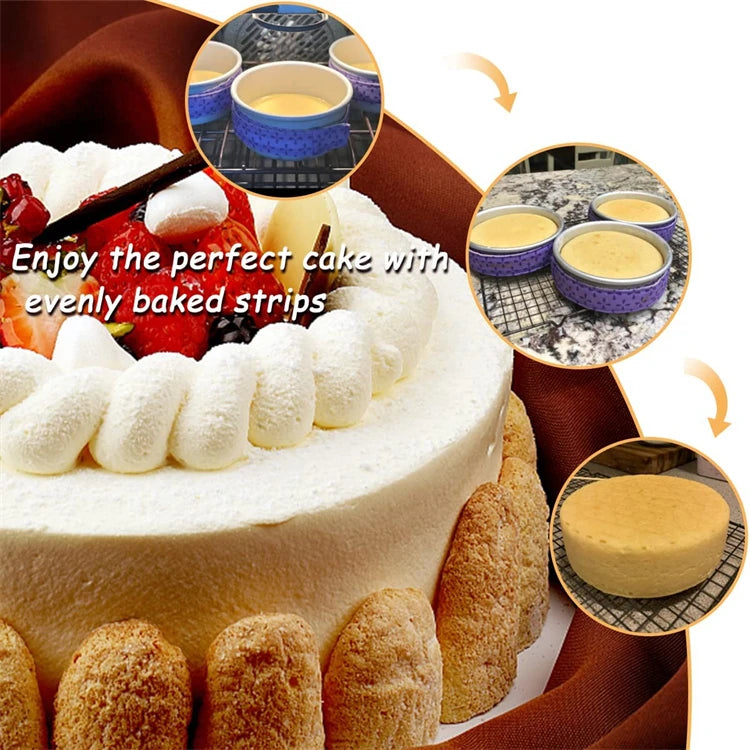 Lmetjma Bake Even Strip Cake Pan Dampen Strips