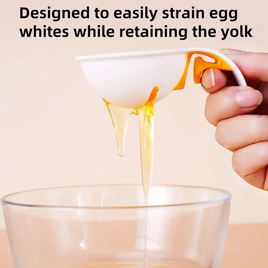1pc Egg Yolk Separator Divider Rack White Plastic