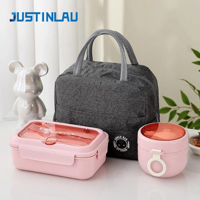 Lunch Box Children School Office Bento Box Compartment