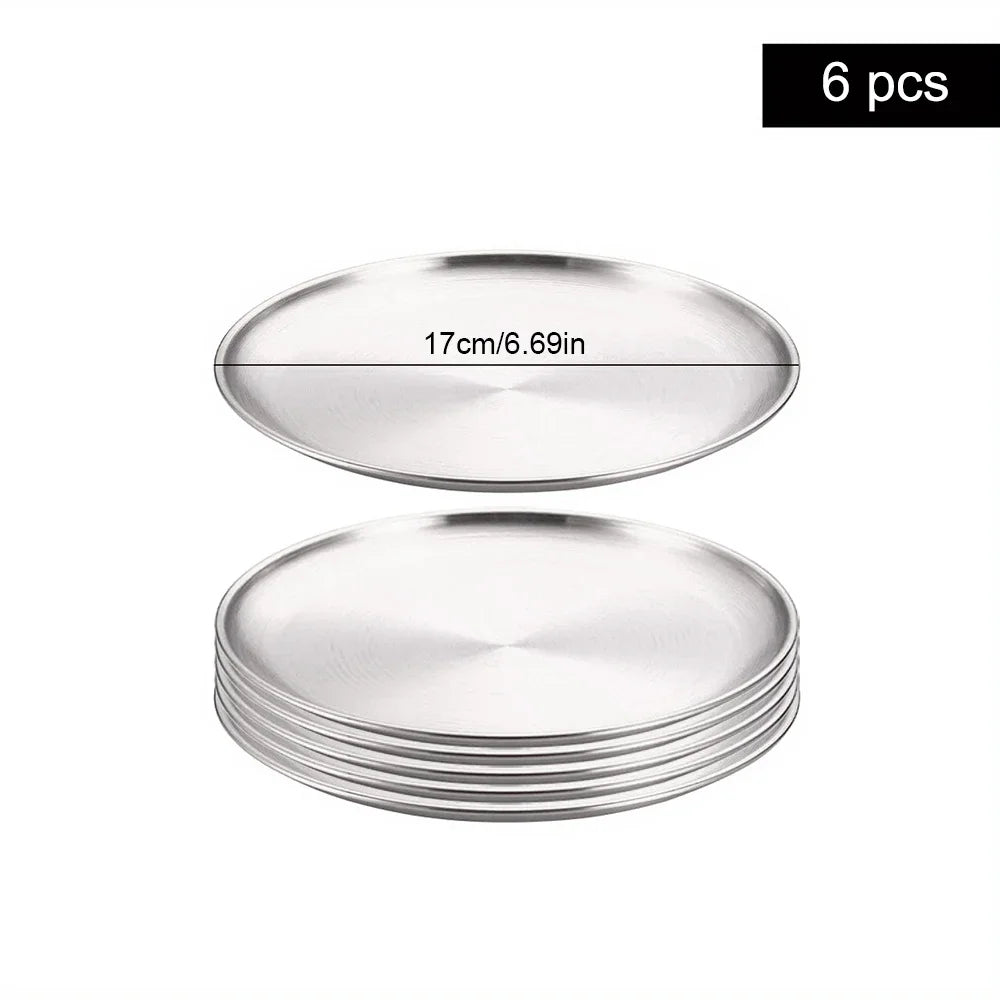 6pcs High Quality Stainless Steel Bone Spitting Dish