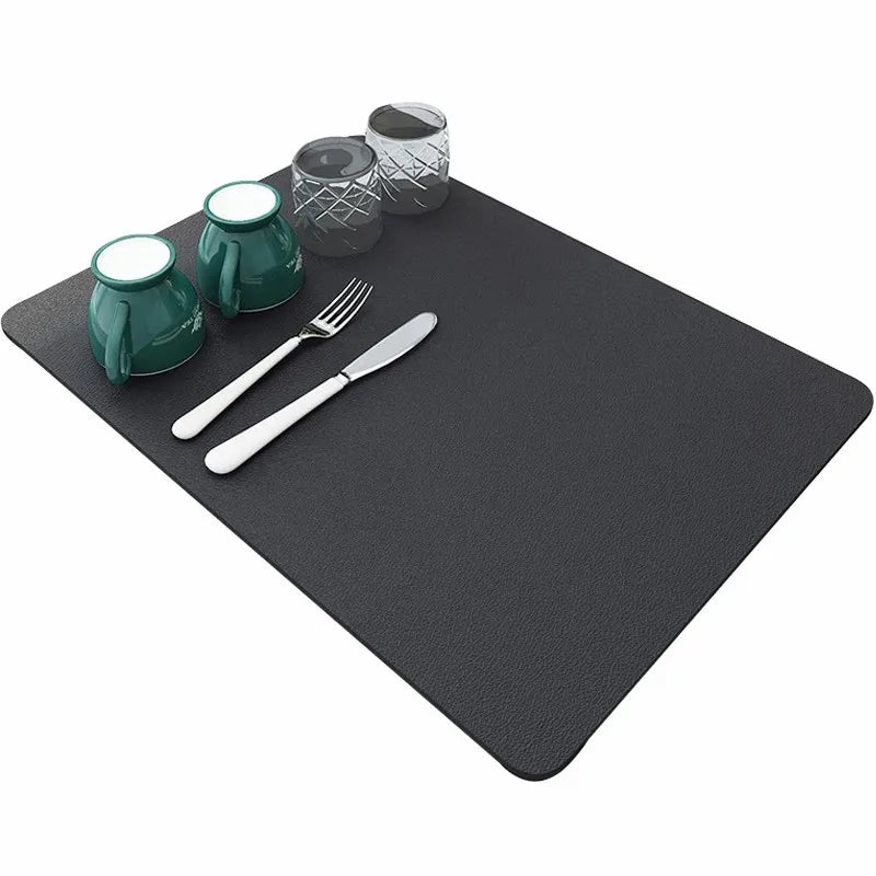 Large Super Absorbent Mat Coffee Dish Draining Mat
