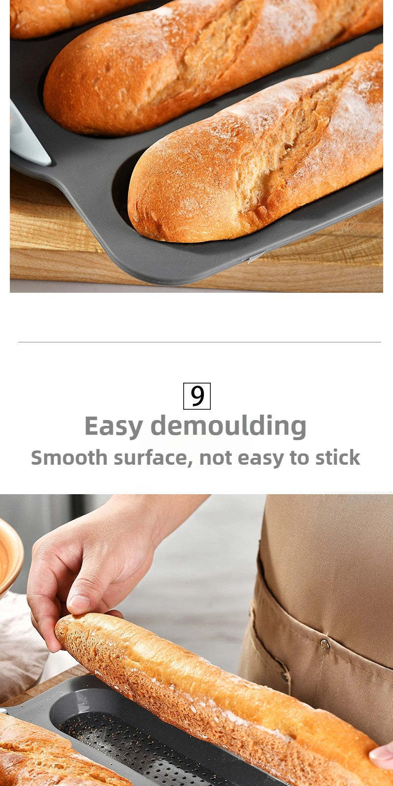 Silicone Baking Mold & Grid Nonstick Loaf Pan