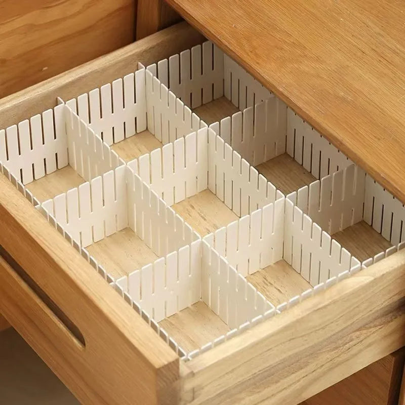 4/8/12pcs White Drawer Divider Partition Diy Sock Storage