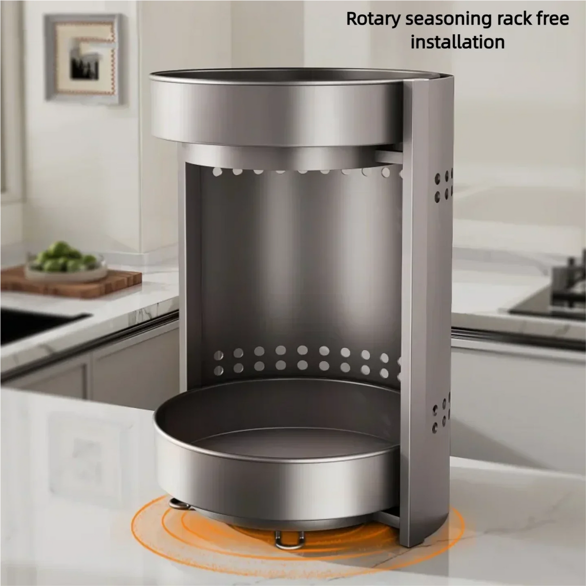 360 Rotating Corner Spice Rack 2/3 Layer Organizer