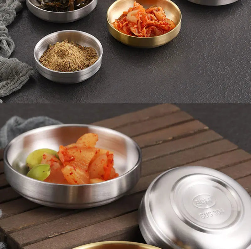 Stainless Steel Sauce Dish Small Dish Kimchi Dish