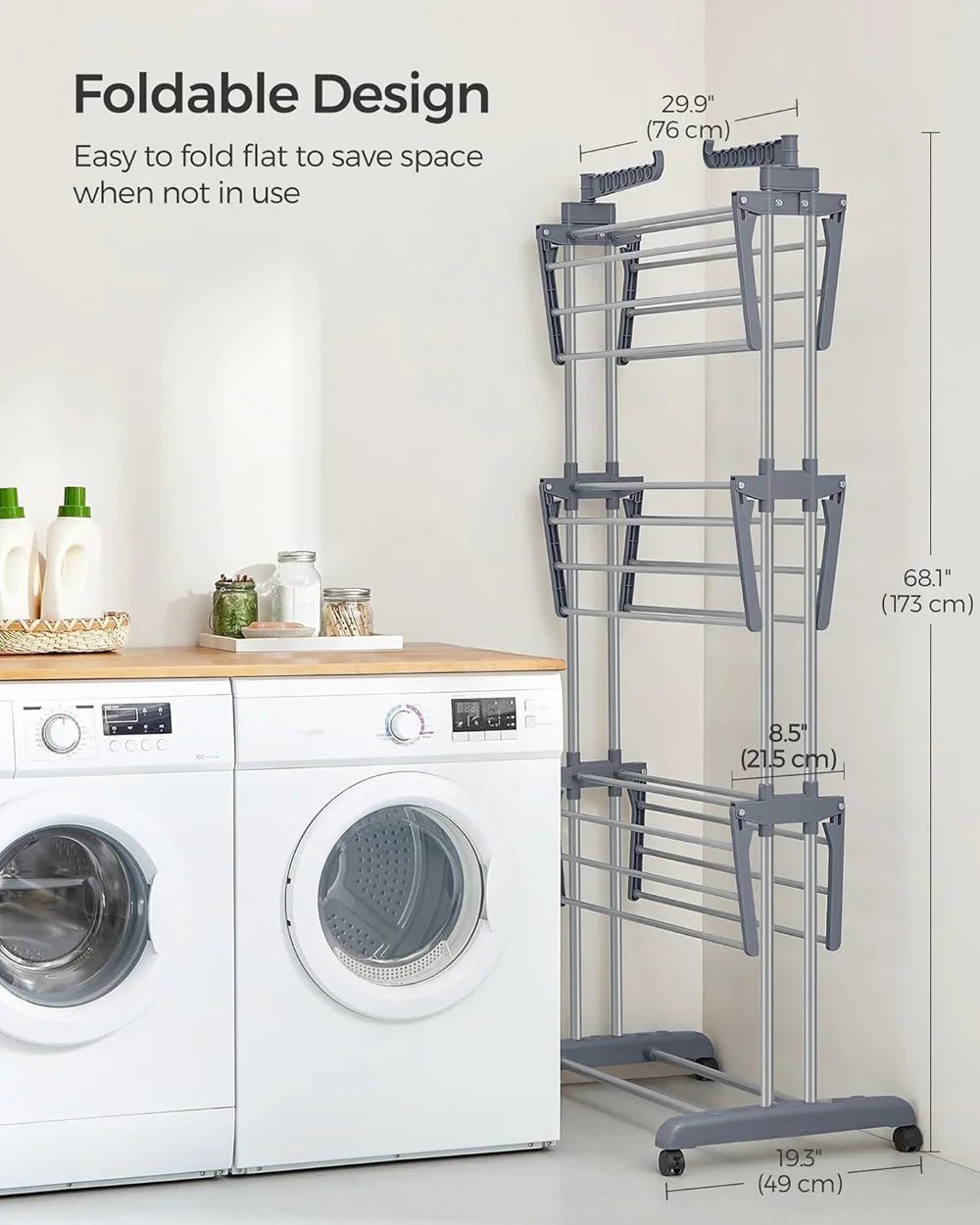 Large Clothes Airer Foldable Plastic Clothes Drying Rack