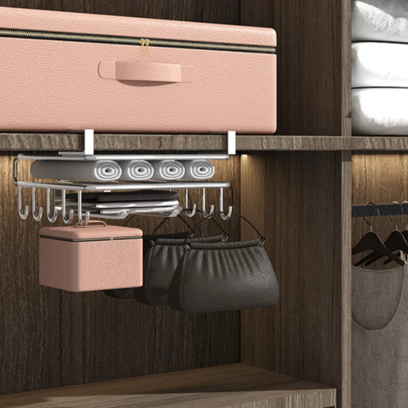 Punch-Free 304 Stainless Steel 2-Layer Storage Rack Wall