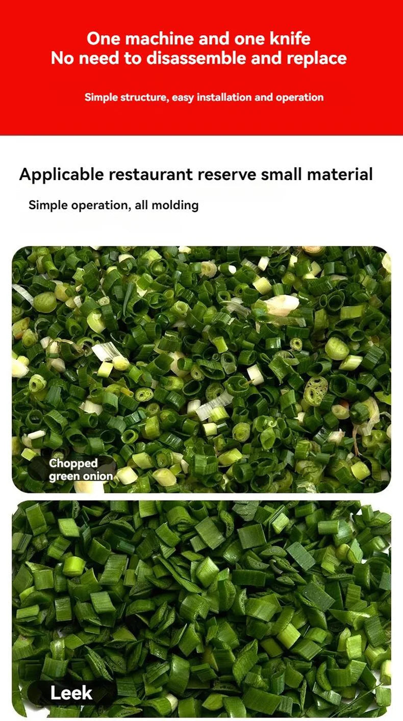 700rpm Commercial Electric Scallion Chopper 150kg/H Vegetable