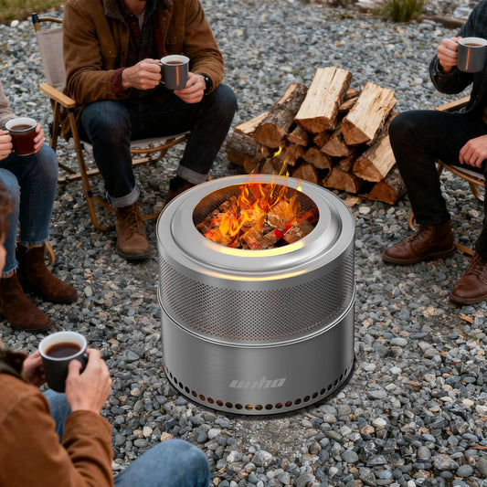 Wood Burning Firepit Large Stainless Steel Smokeless Fire