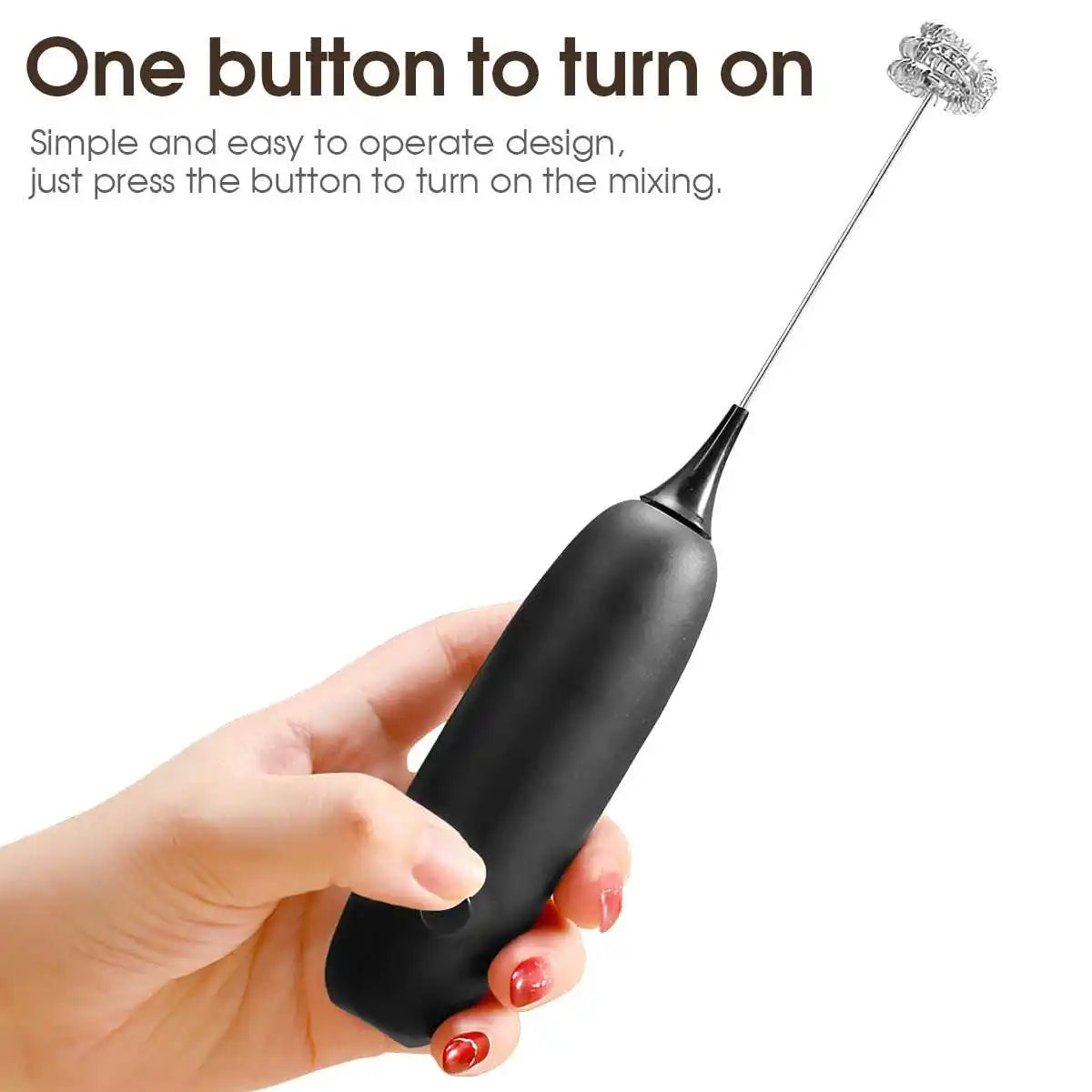 Electric Milk Frother Handheld Automatic Foam Maker Coffee