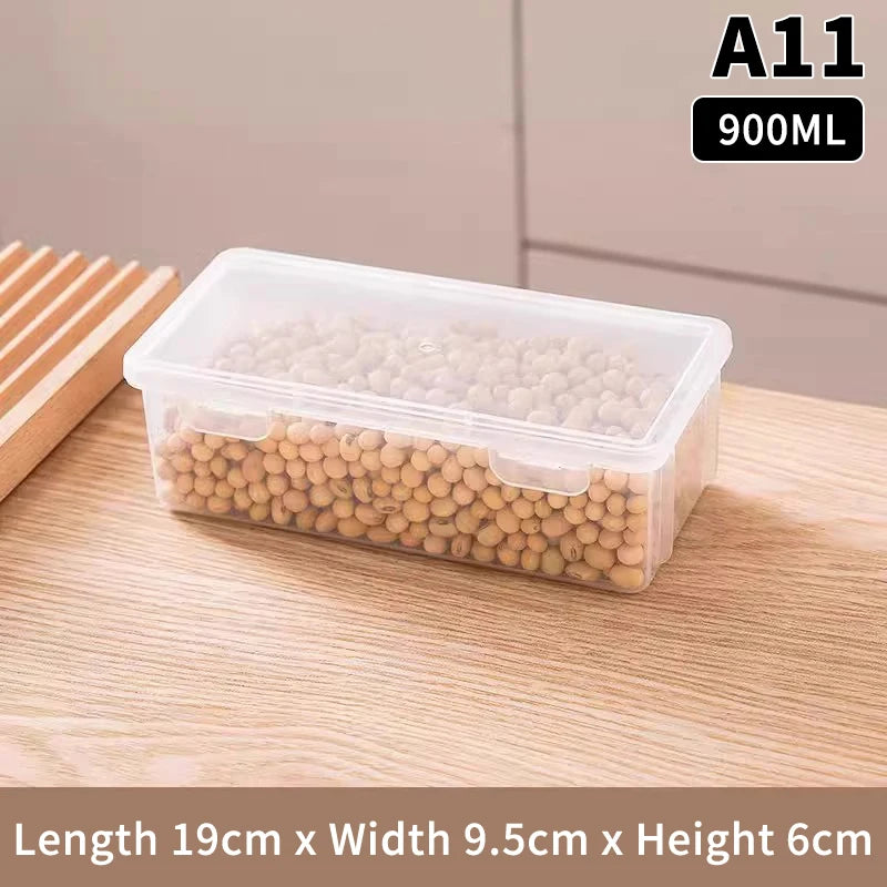Airtight Sealed Plastic Food Storage Box Transparent Cereal