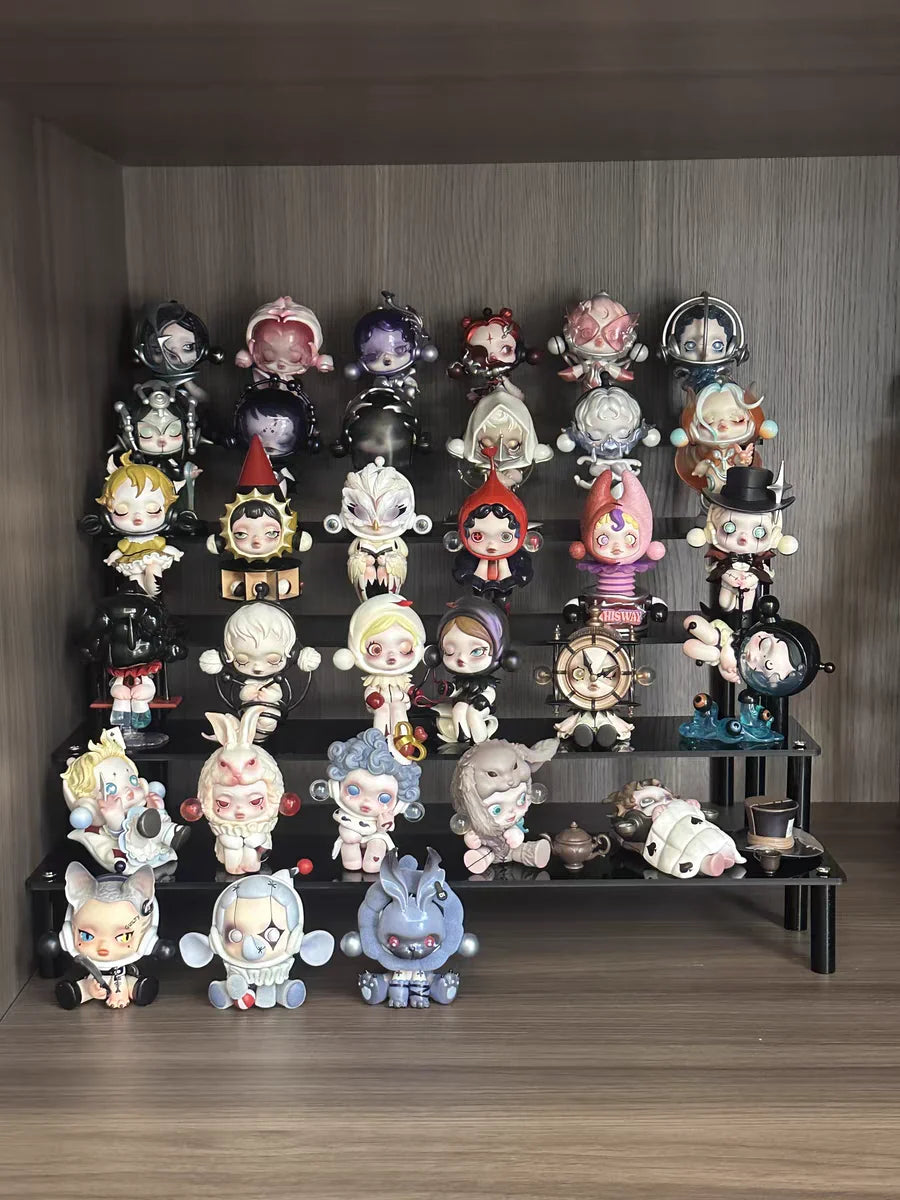 Completely Black Acrylic Display Rack Is Used Cupcakes