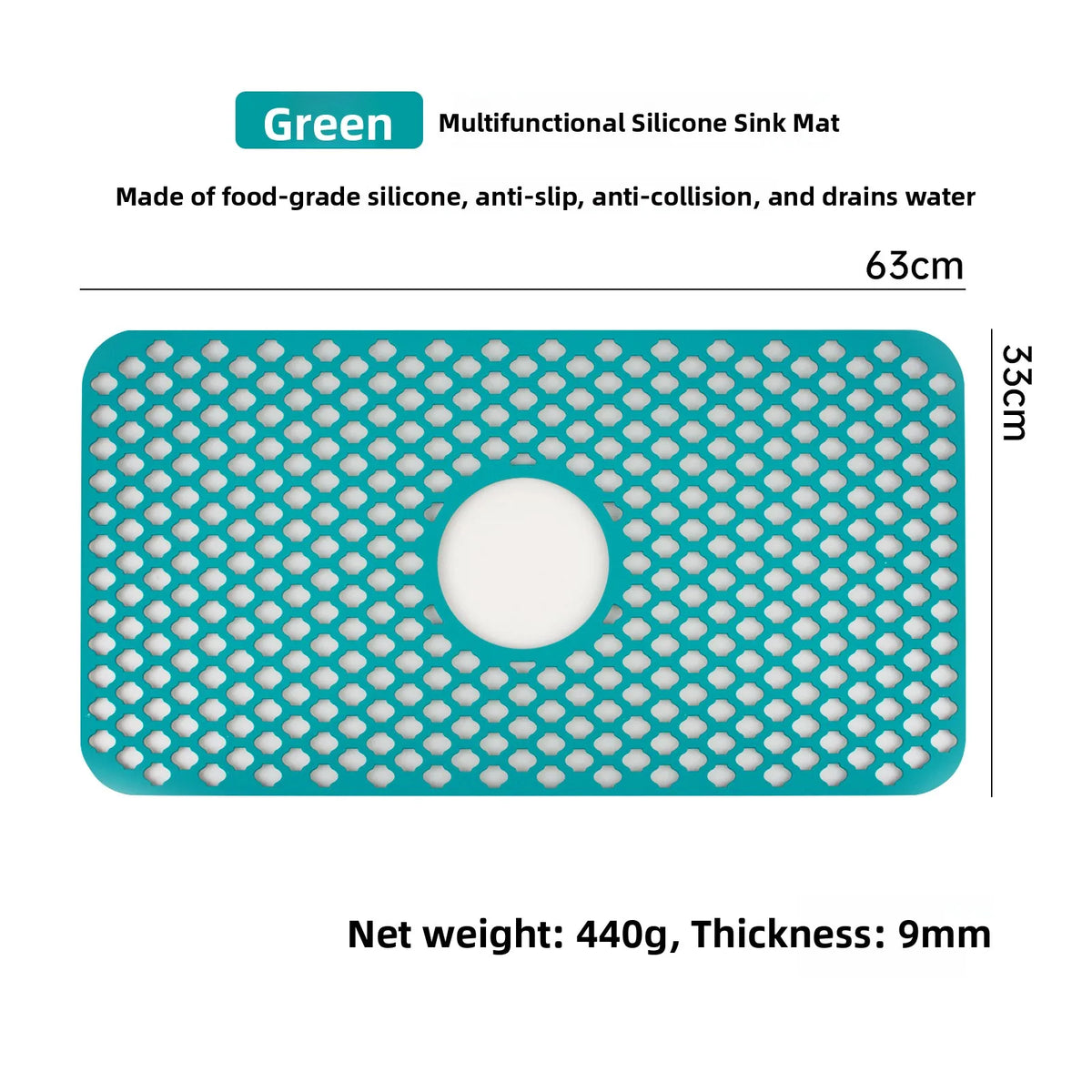 Sink Silicone Mat Anti-Scratch Honeycomb Pad Dishwashing Basin