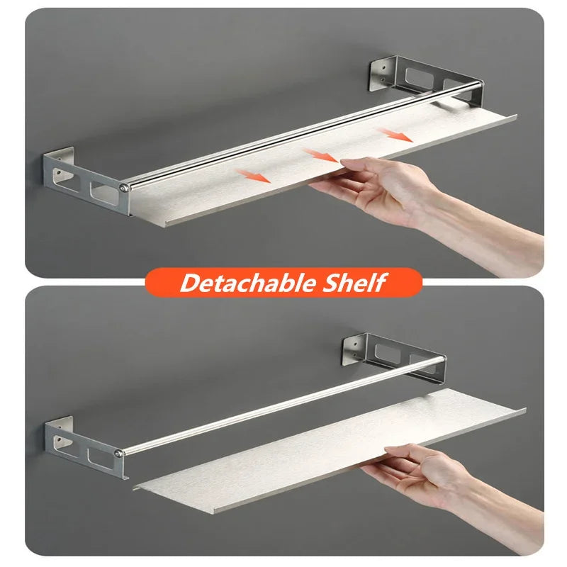 Multi-Purpose Organizer Wall Mount Spice Rack Shelf Bracket