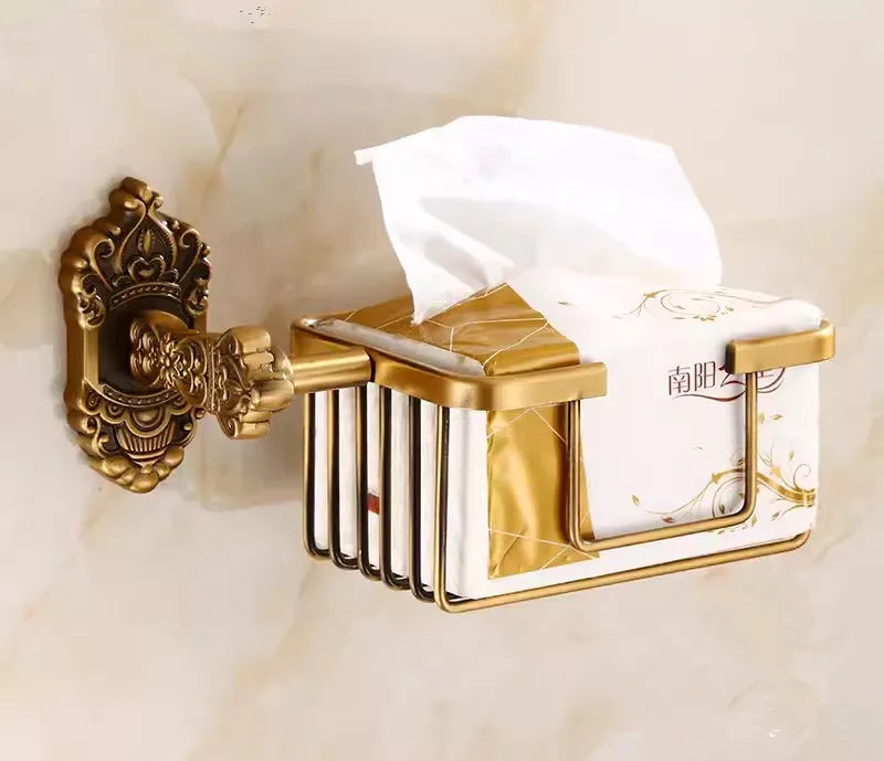 Antique Bronze Carved Bathroom Aluminum Bath Hardware Bathroom