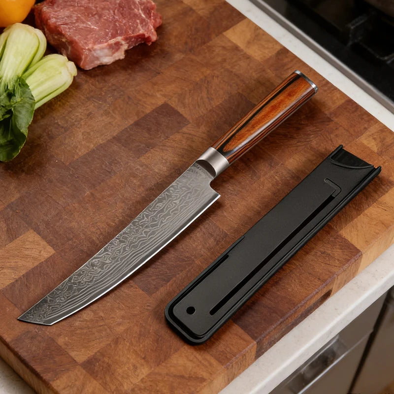 Damascus Steel Japanese Chef Knife Meat Cleaver Slicing