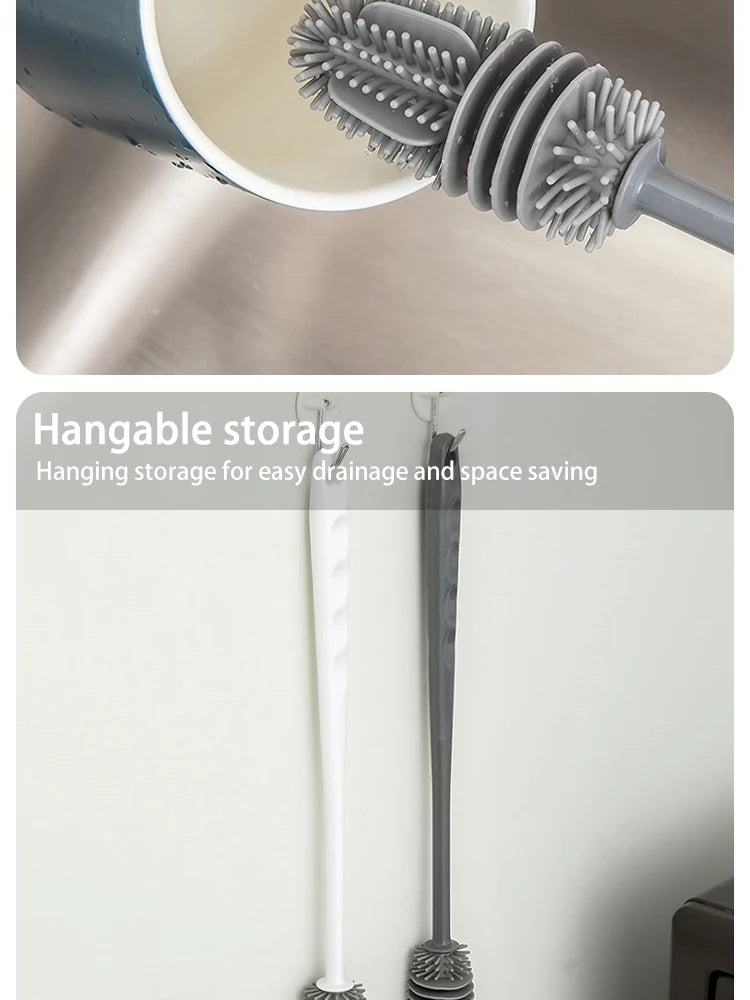 Long Handle Silicone Bottle Brush Cleaning Brush Cleaning